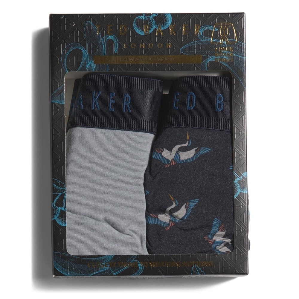 TED BAKER LONDON NIB Premium Soft Modal 2Pack Boxer Briefs SMALL Limited Edition